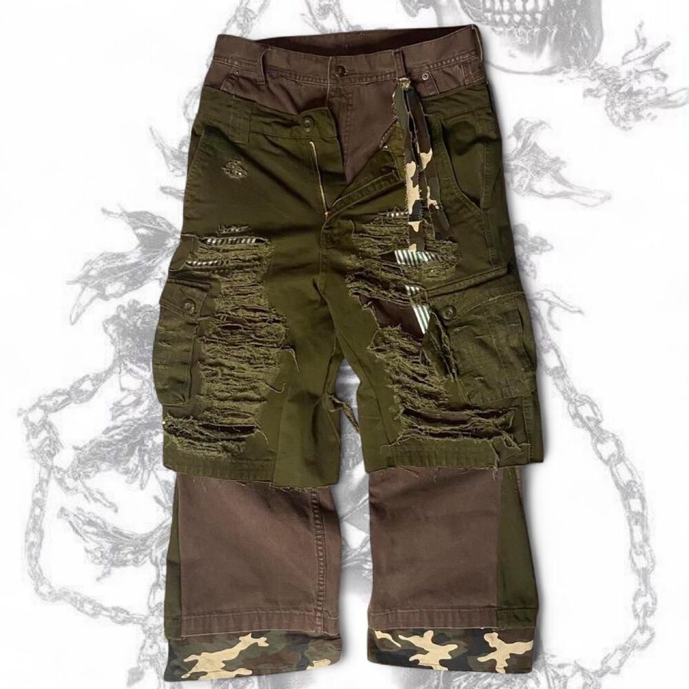Unbranded Men's Khaki and Green Trousers